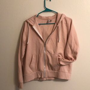 Light pink zip hoodie